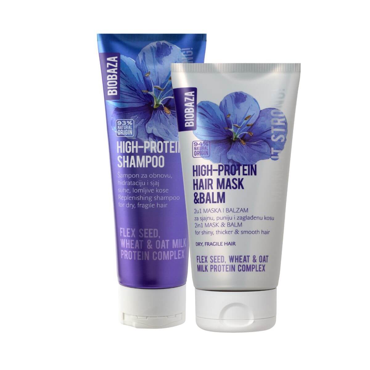 BIOBZA-HIGH-PROTEIN-SHAMPOO2IN1 Комплект Strong & Healthy hair BIOBAZA - Image 1