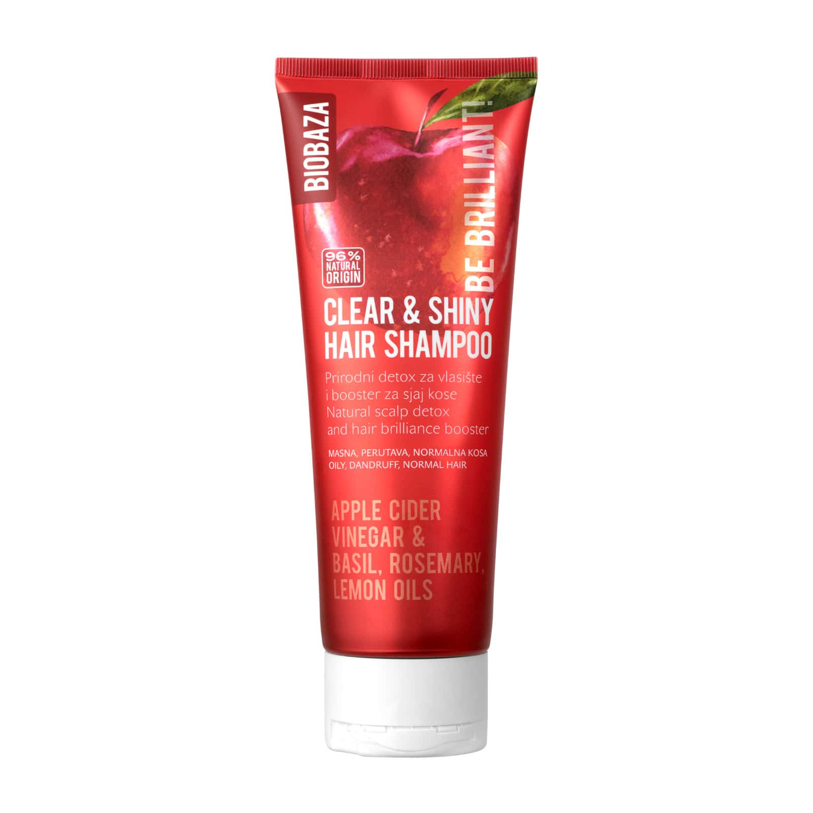 clean-and-shiny-hair Подхранващ шампоан за мазна и изтощена коса, придаващ блясък BIOBAZA - Image 1
